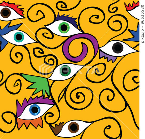 Seamless abstract eye pattern; 96636580