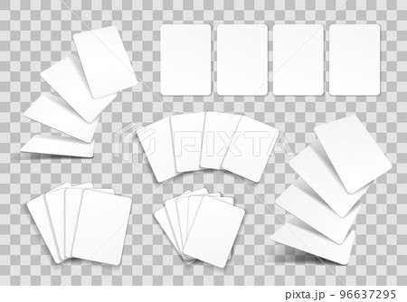 Set of playing cards mockups. Blank playing cards Set of playing cards mockups. Blank playing cards 96637295