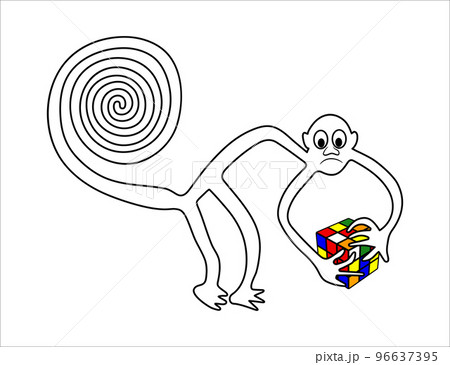 Geoglyph of the Monkey with puzzle 96637395