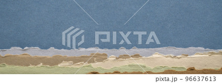 abstract landscape in earth pastel tones 96637613