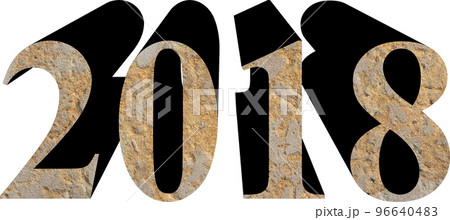 year 2018 in stone transparent PNG 96640483