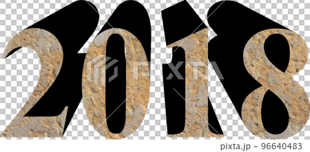 year 2018 in stone transparent PNG 96640483
