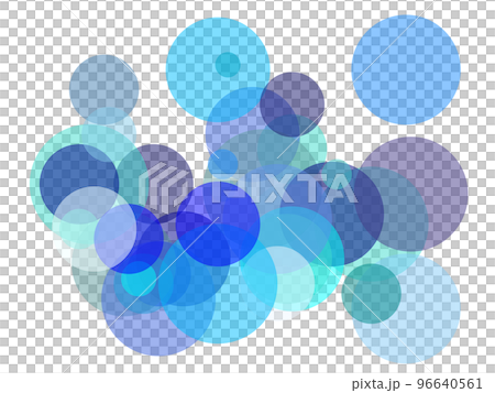 Abstract blue circles overlay with transparent PNG background 96640561