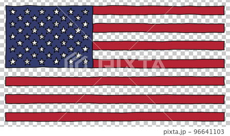 hand drawn usa flag transparent PNG 96641103