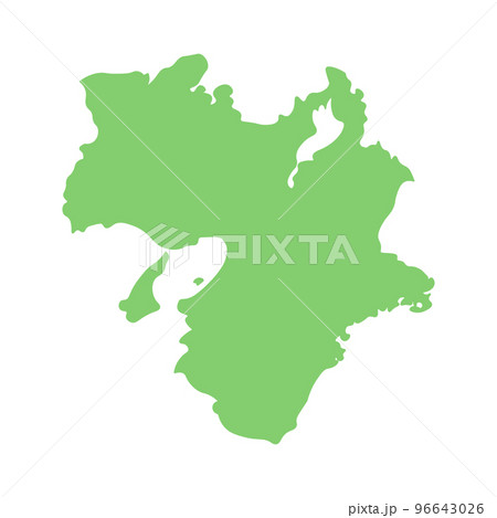 近畿地方のかわいい地図　線無し 96643026