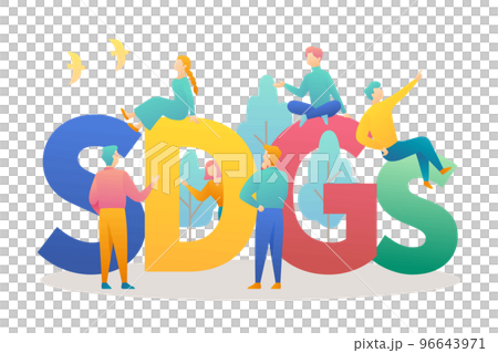 SDGsについて活動する人々 96643971