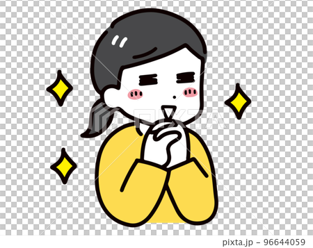 穿著休閒服的快樂年輕女子（上身） 96644059