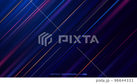 Abstract dynamic motion colorful light effect on dark blue background Abstract dynamic motion colorful light effect on dark blue background 96644331