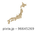 おしゃれな日本地図　木目調 96645269