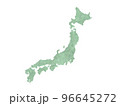 おしゃれな日本地図　草原 96645272