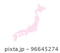 おしゃれな日本地図　ピンク 96645274