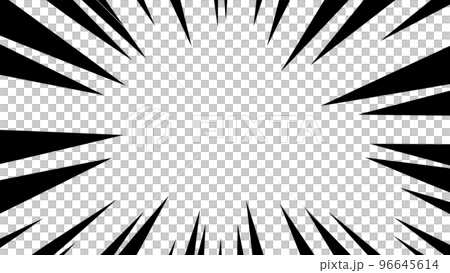 Thick monochrome concentration line background material, comic style effect line (16: 9) Thick monochrome concentration line background material, comic style effect line (16: 9) 96645614