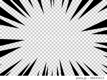 Thick monochrome concentration line background material, comic style effect line Thick monochrome concentration line background material, comic style effect line 96645615