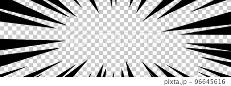 Thick monochrome concentration line background material, comic-like effect line (horizontal) Thick monochrome concentration line background material, comic-like effect line (horizontal) 96645616