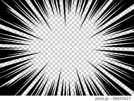 Monochrome concentration line background material, comic style solid flash Monochrome concentration line background material, comic style solid flash 96645627