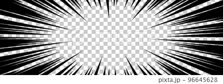 Monochrome concentration line background material, comic style solid flash (horizontal) Monochrome concentration line background material, comic style solid flash (horizontal) 96645628