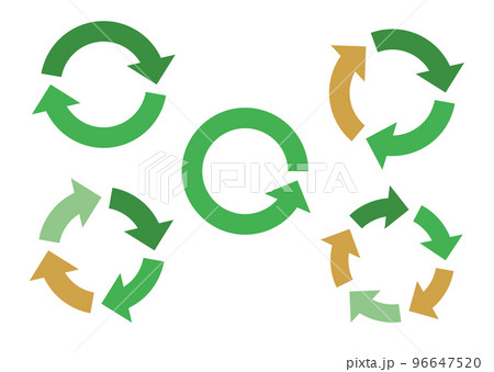 サイクル矢印（緑） 96647520