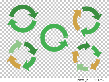 サイクル矢印（緑） 96647520