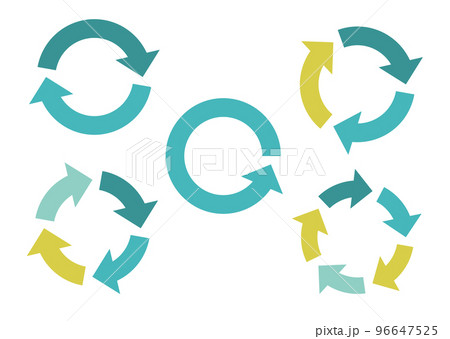 サイクル矢印（青） 96647525