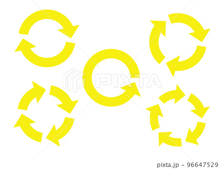 サイクル矢印(黄色) サイクル矢印(黄色) 96647529