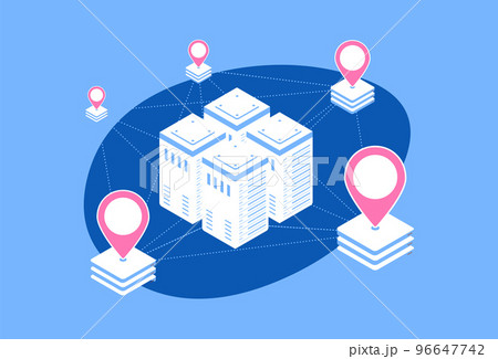 DN Content delivery network - geographically distributed network of proxy servers, data centers and interconnected servers 96647742
