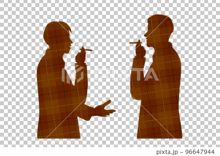 香煙中斷檢查模式中的工薪族剪影插圖 96647944