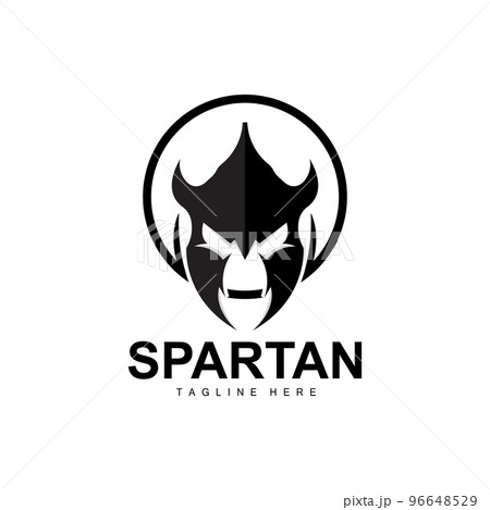 Spartan Logo, War Helmet Suit Vector, Barbarian Armor Icon, Viking, Gym Fit Design, Fitness 96648529