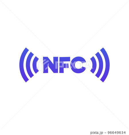 NFC wireless payment icon or badge design vector illustration isolated. NFC wireless payment icon or badge design vector illustration isolated. 96649634