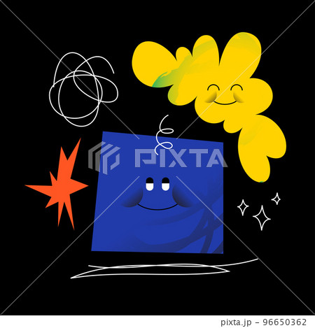 Bright Comic Characters Composition Bright Comic Characters Composition 96650362