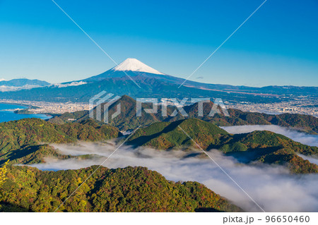 【静岡県】沼津アルプスの大雲海に浮かぶ富士山 96650460
