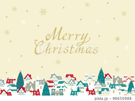 クリスマスの街並み　イラスト 96650988