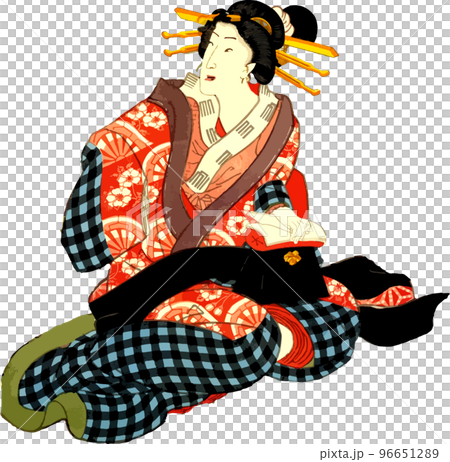 ファンレターを数える花魁 96651289