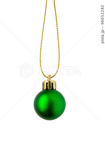 Green Christmas ball isolated on white background 96652282