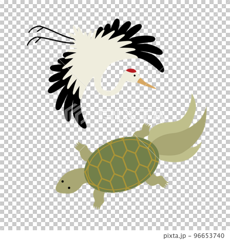 鶴と亀のイラスト素材 [96653740] - PIXTA