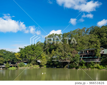 Landscape of lake in Emei Township, Hsinchu County,Taiwan. 96653826