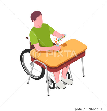 Wheelchair Education Workplace Composition 96654510