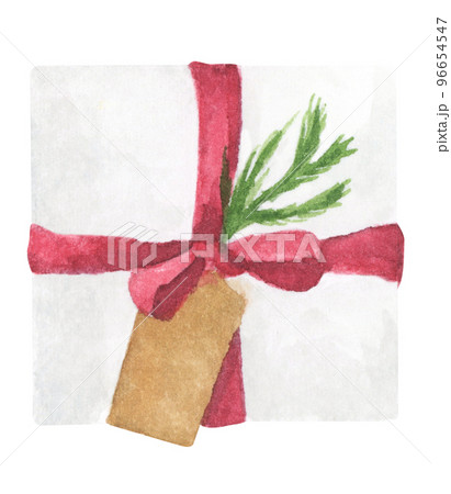 Present box set. Watercolor illustration. 96654547