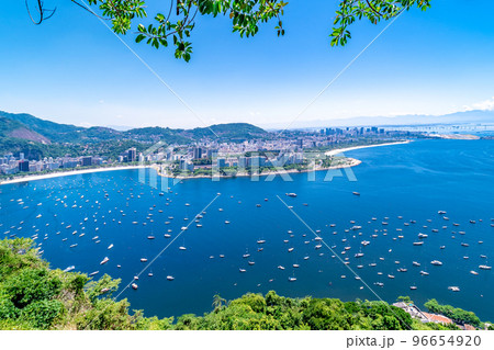 sea coast of Rio de Janeiro, city panorama 96654920