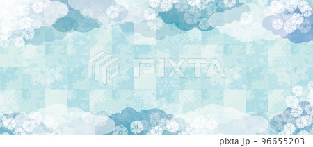 おしゃれなお正月 和紙柄 背景イラスト おしゃれなお正月 和紙柄 背景イラスト 96655203
