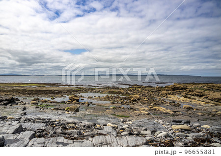 Storm beach by Carrowhubbuck North Carrownedin close to Inishcrone, Enniscrone in County Sligo, Ireland. 96655881