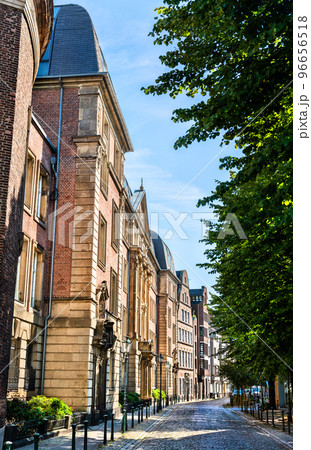 One of the main streets in the Old city center of Dusseldorf in Germany 96656518