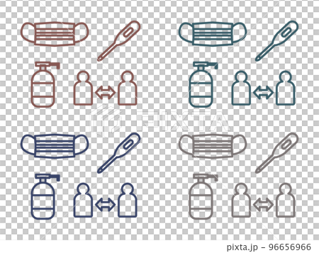 New lifestyle dull color icon set New lifestyle dull color icon set 96656966