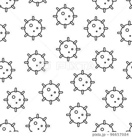 Seamless Coronavirus vector patternのイラスト素材 [96657084] - PIXTA