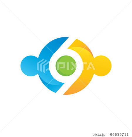 number 69 people icon vector illustration concept design template 96659711
