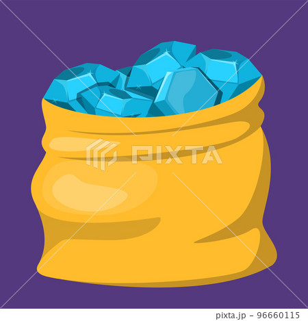Vector illustration of a treasure in the bag 96660115