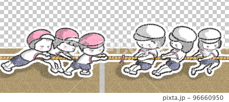 運動会　綱引き 96660950