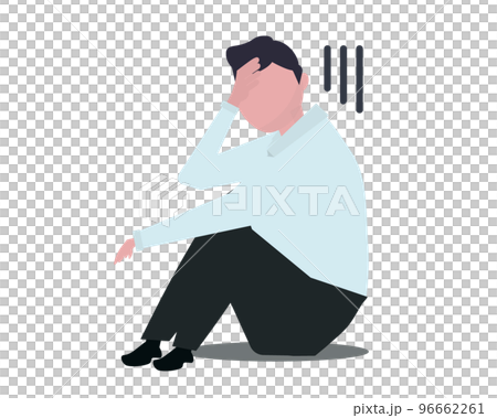 累了的商人人。加班、抑鬱 96662261