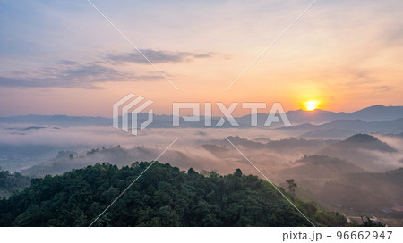 Bac Kan city, Vietnam in early morning Bac Kan city, Vietnam in early morning 96662947