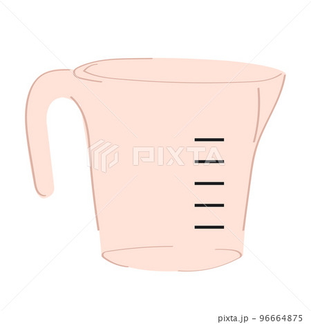 Cute cartoon style measuring cup. 96664875