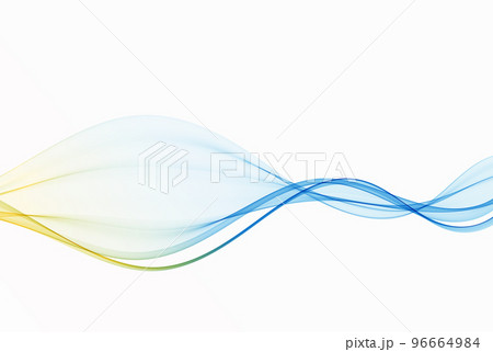 Blue vector abstract background flowing wave smoky,transparent 96664984